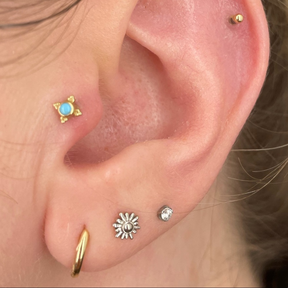 BVLA Sunray (White Gold WG No stone) 4mm single